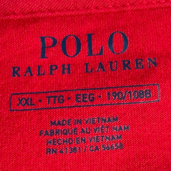 Polo by Ralph Lauren Red Men’s XXL Long Sleeve T-Shirt - Picture 5 of 9